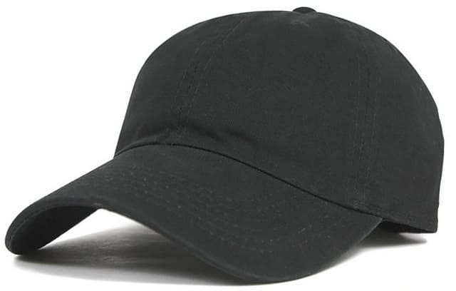 黒い野球帽子