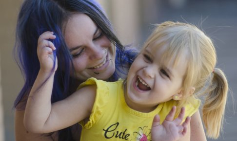 紫外線対策　母と子