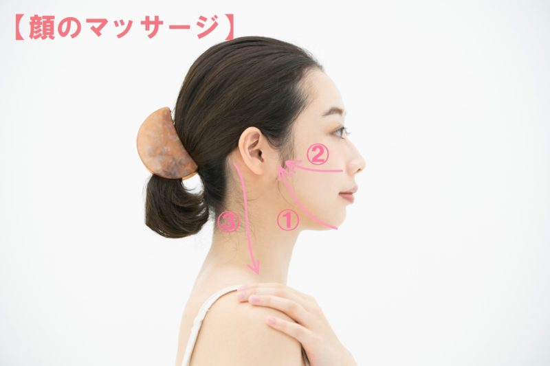 顔のマッサージ手順